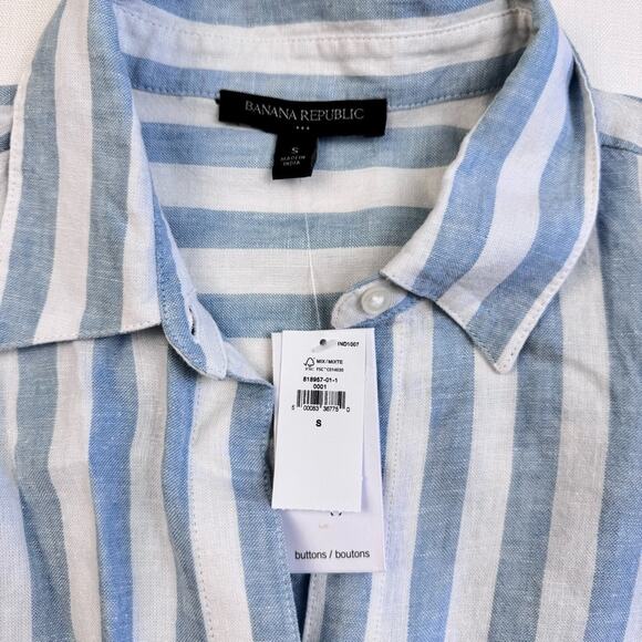 NWT banana republic oversized linen blend top Size small - Picture 8 of 10